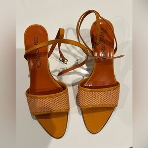 OSVALDO PERIOLI women sandals heels new Italy size 7